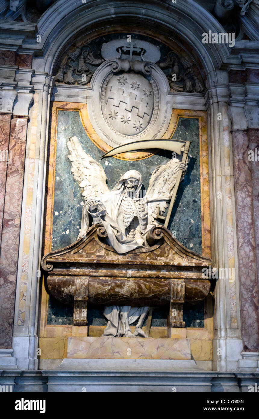 Skeleton with scythe in the Basilica di San Pietro in Vincoli (Saint