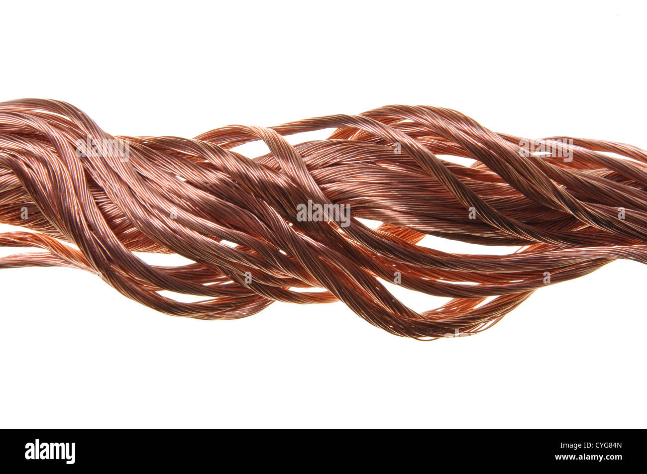Copper wire power flow Stock Photo Alamy