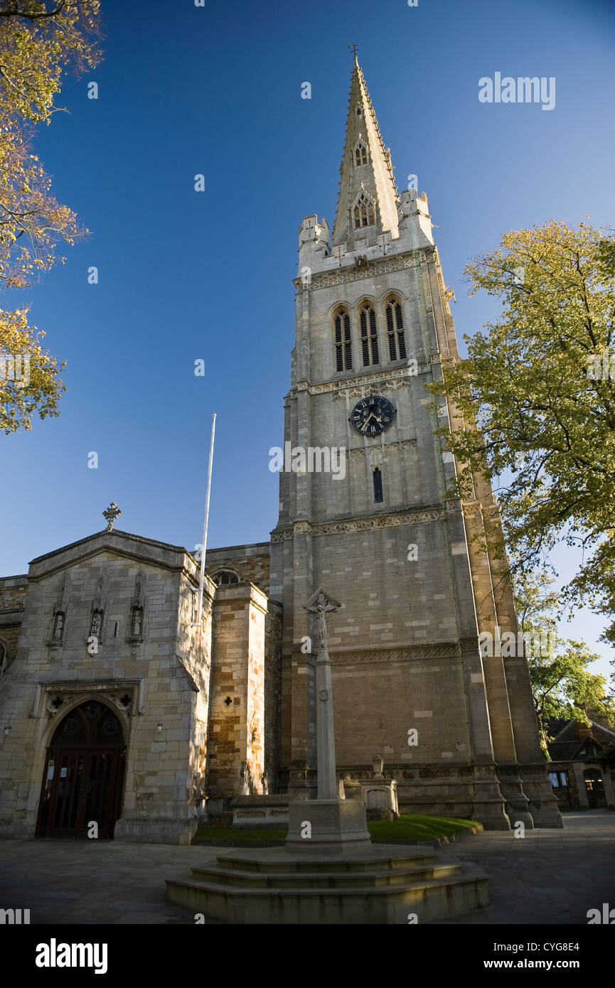 The Parish Church of St. Peter and St. Paul in Kettering, Northamptonshire, UK Stock Photo