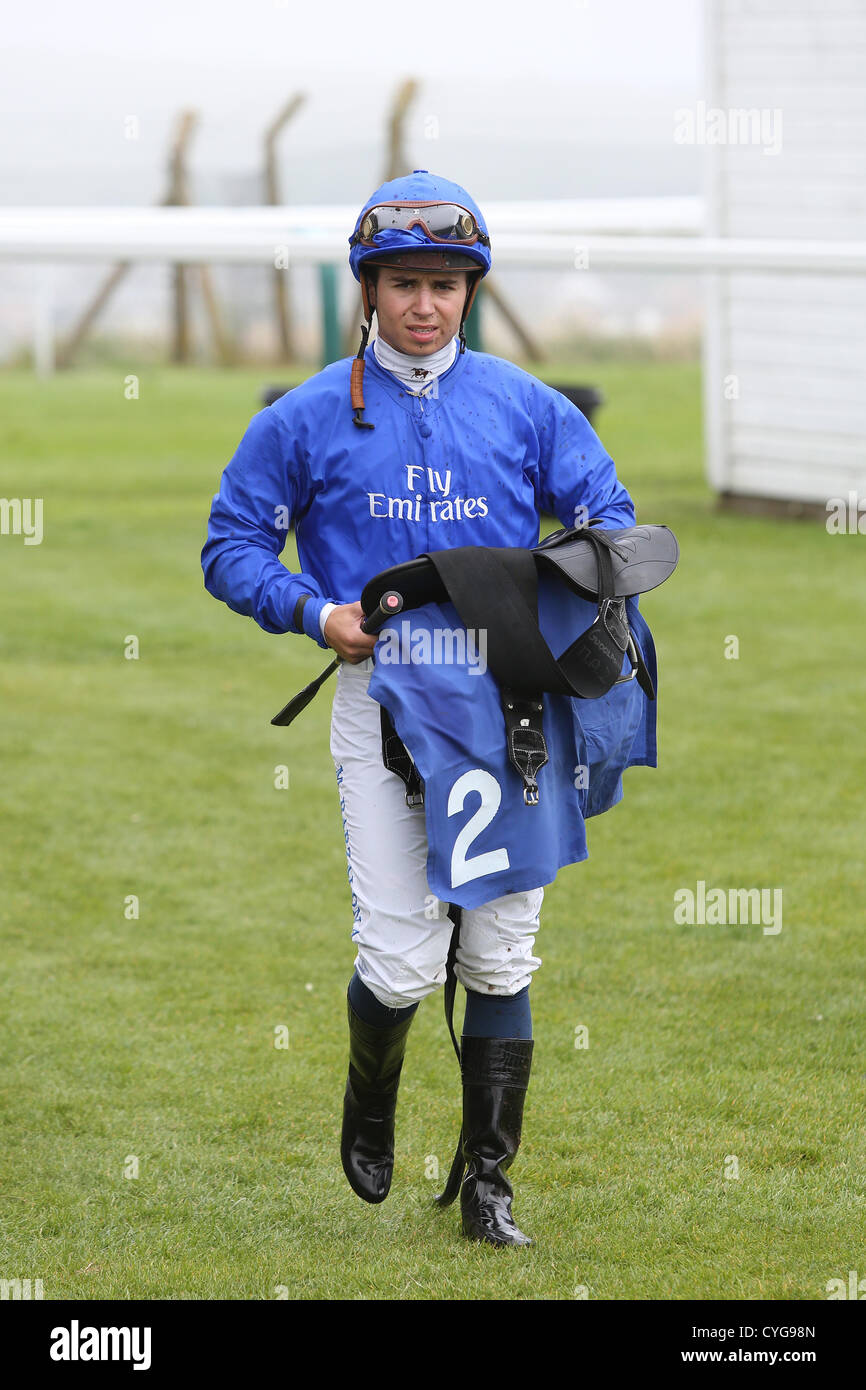 Mickaël Barzalona (born August 1991 in Avignon, France) is a French-born Thoroughbred horse racing jockey. Stock Photo
