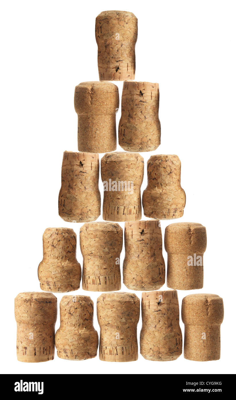 Stack of Champagne Corks Stock Photo Alamy