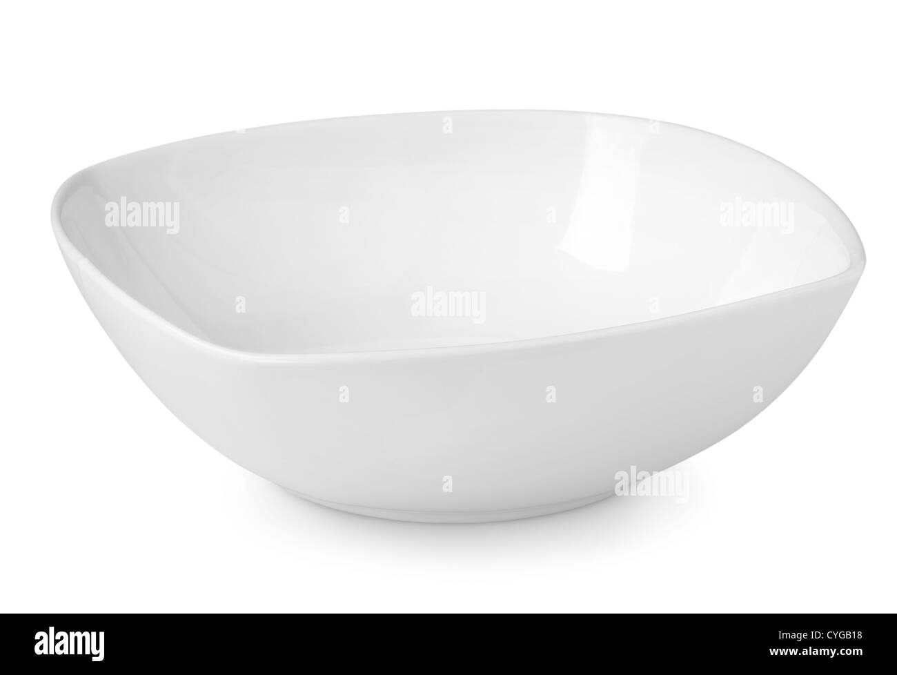 Plate for salad isolated on a white background Stock Photo