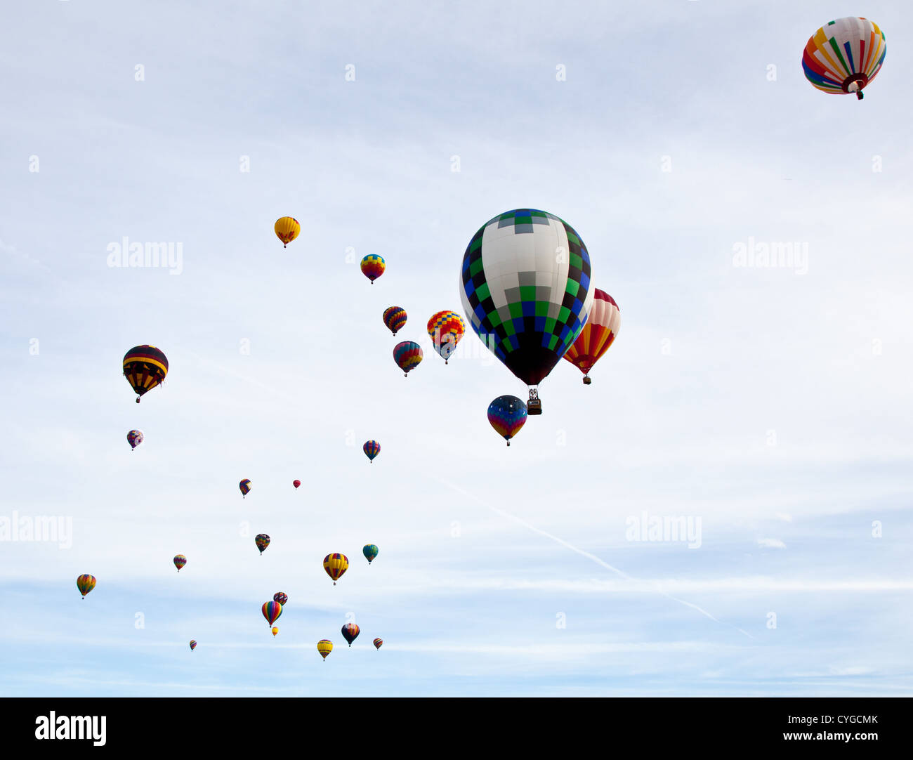 Hot Air Balloons fill the sky as they race to inflate then fly to the