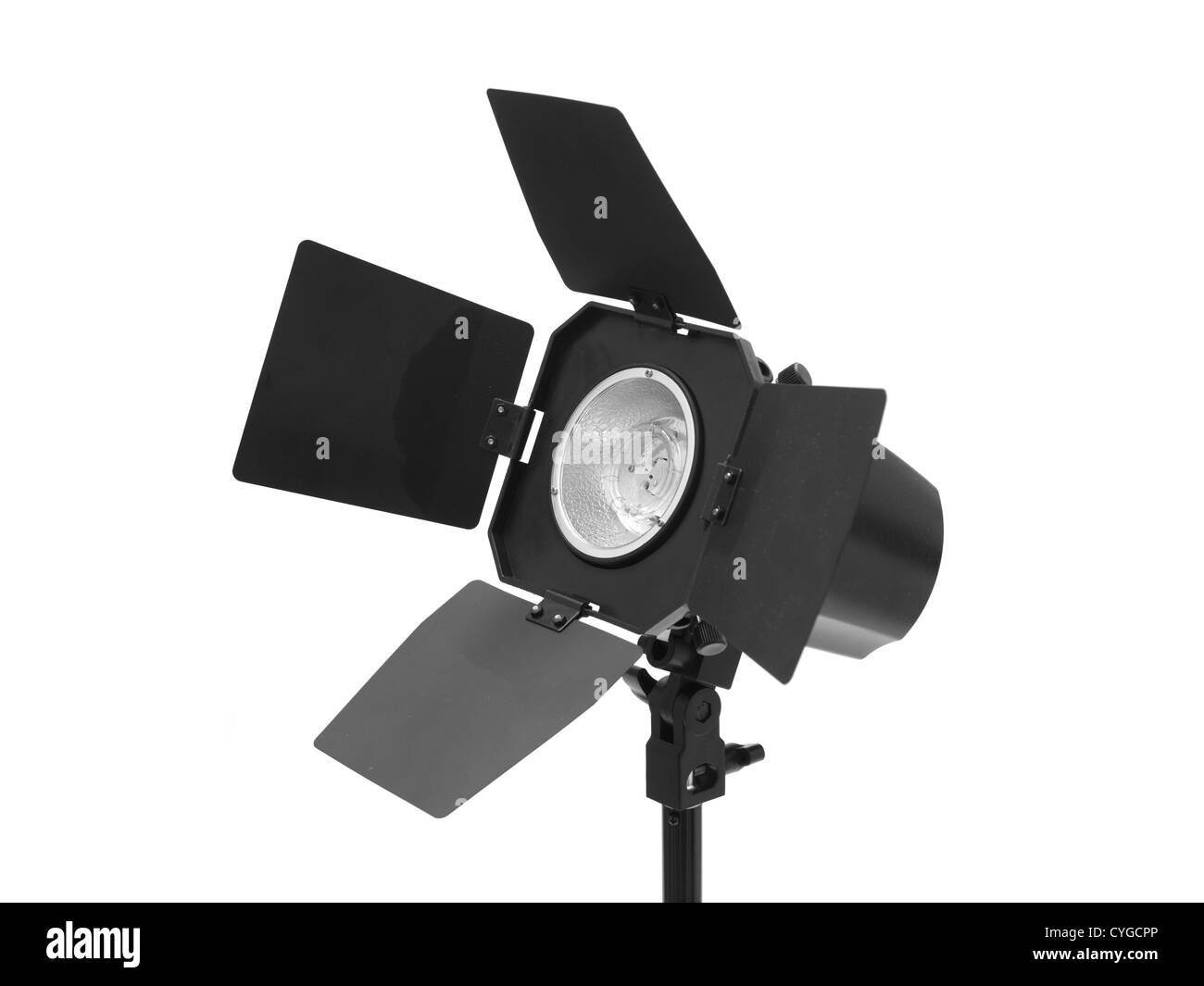 Studio lighting equipment isolated against a white background Stock ...