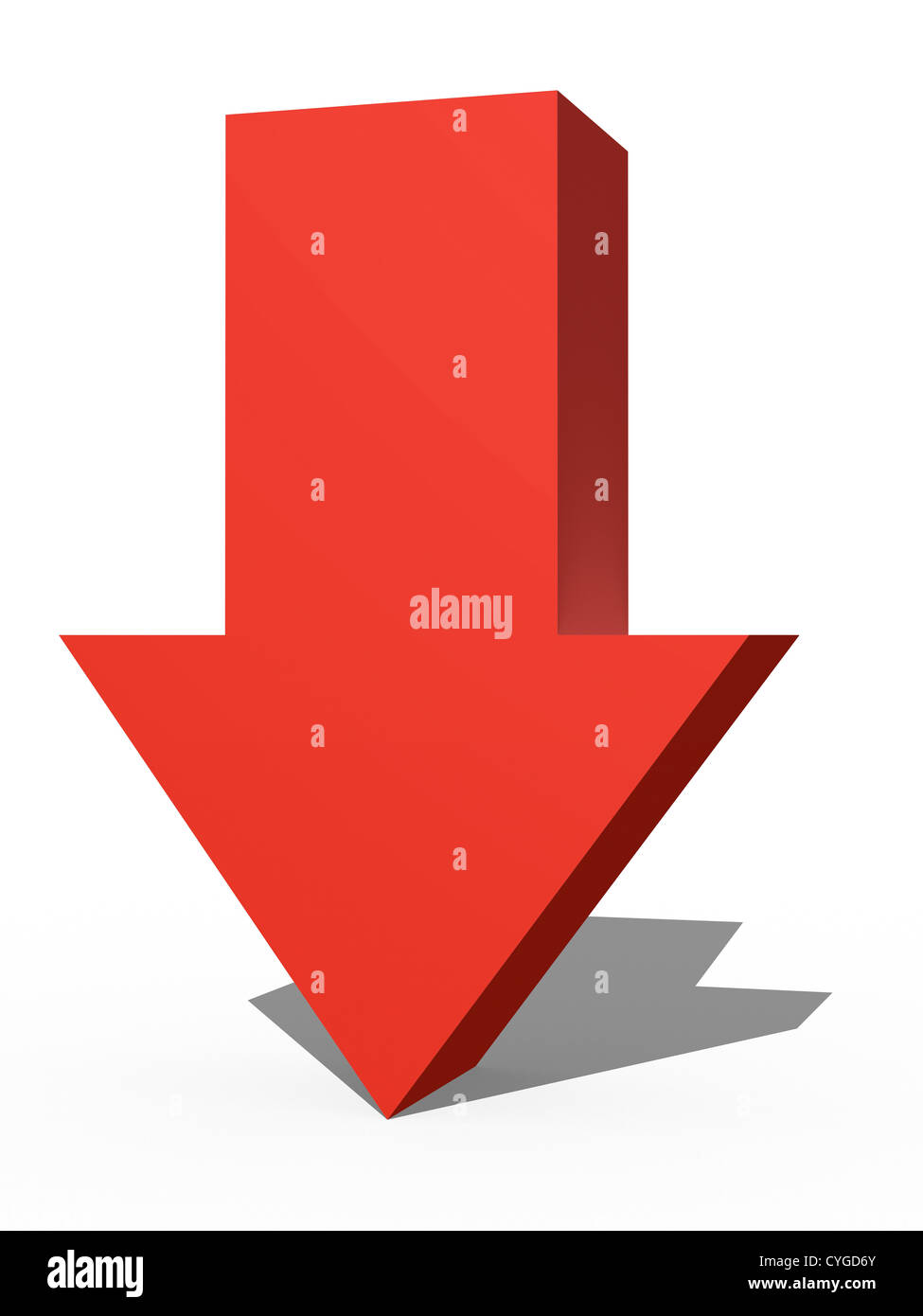 A 3d arrow sign isolated against a white background Stock Photo - Alamy