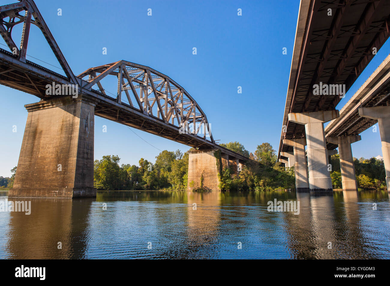 OCCOQUAN, VIRGINIA, USA - Bridge over Occoquon River. Stock Photo