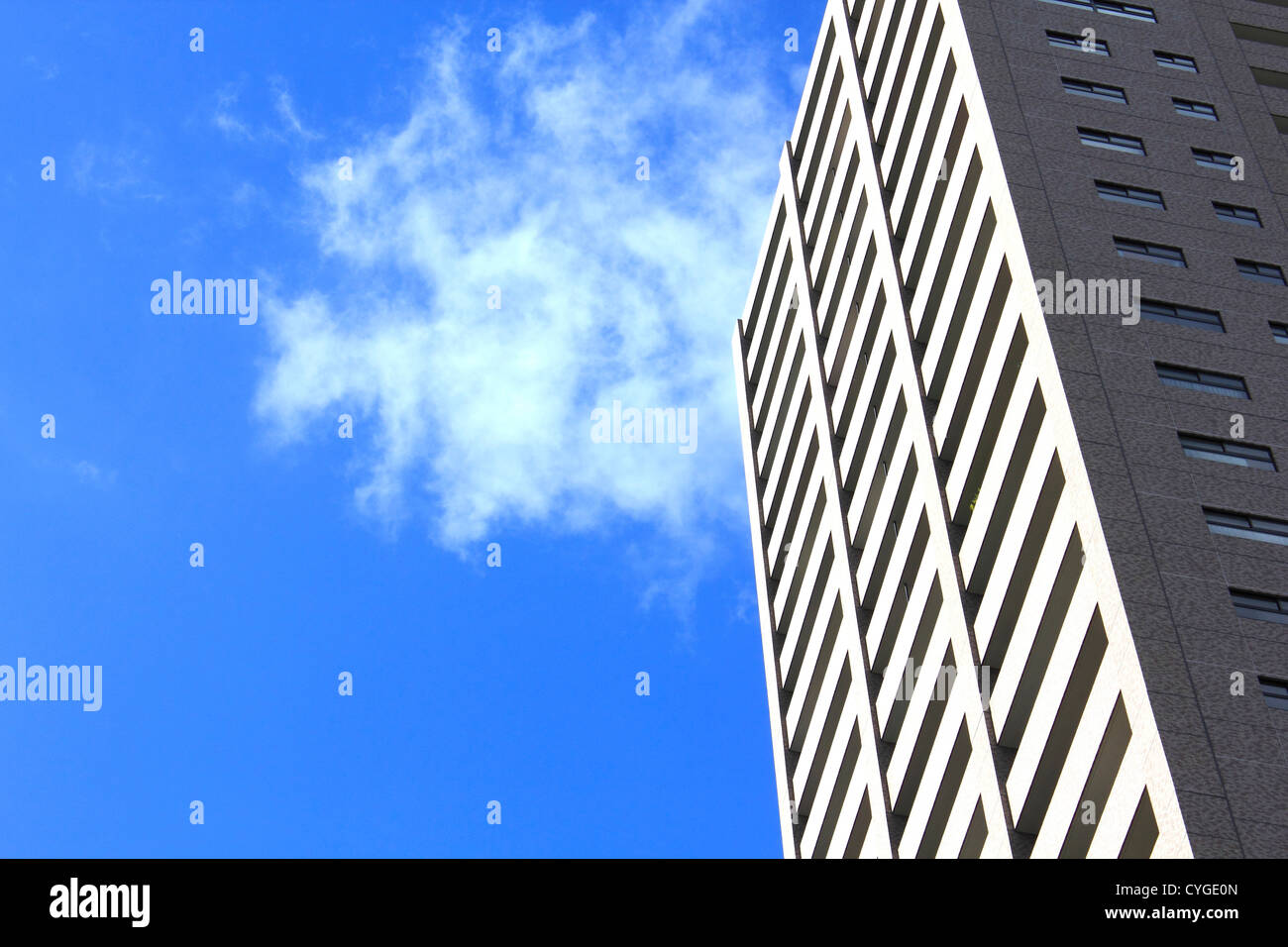 Mansion and the blue sky with clouds Stock Photo - Alamy
