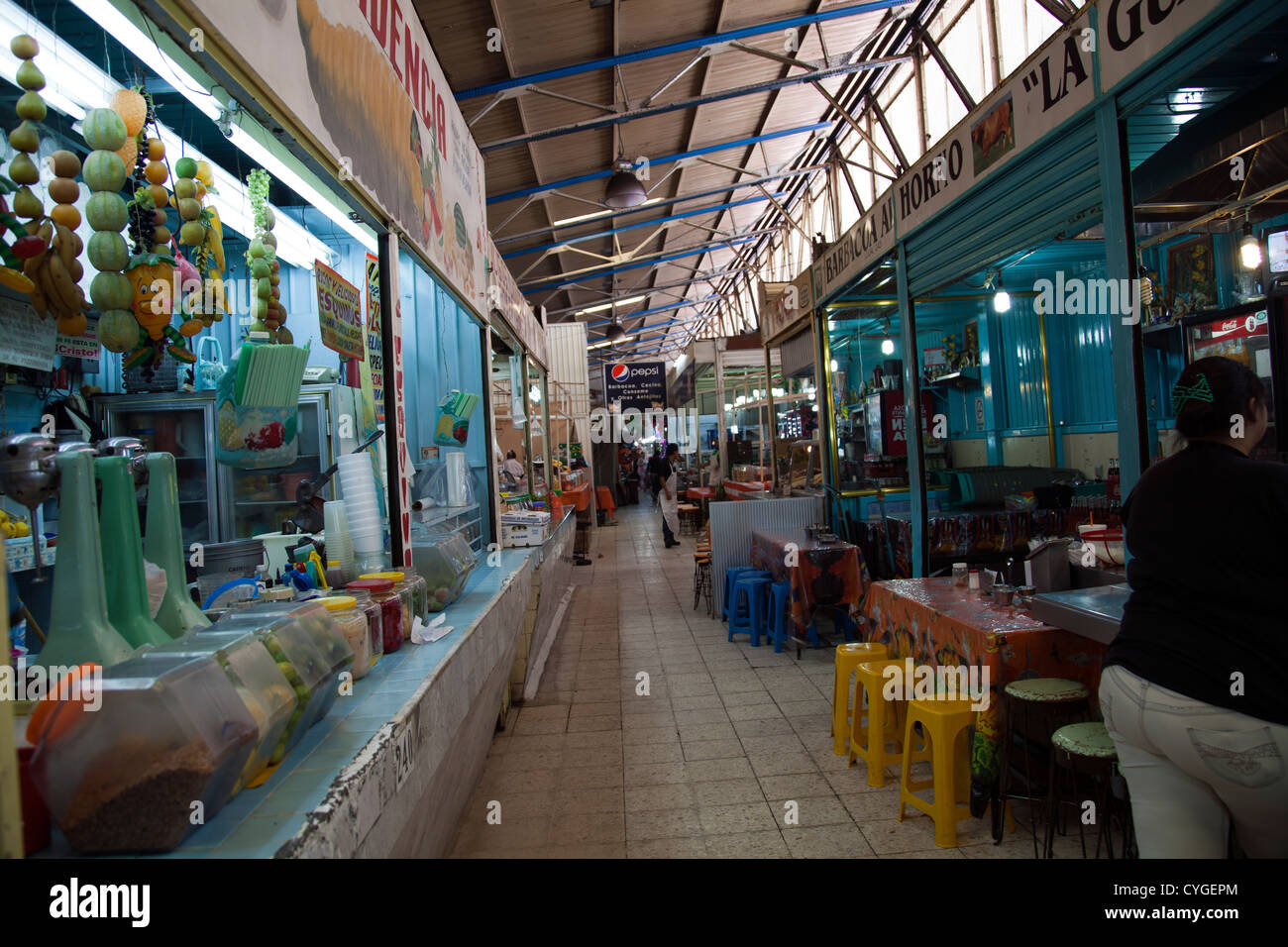Comedore or Spread of Canteens at Jamaica Market in Mexico City DF