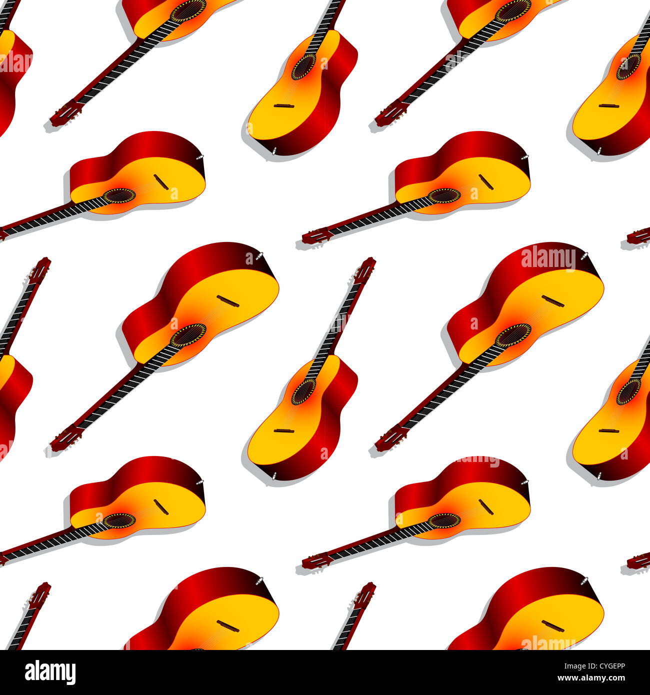 classic guitars pattern, abstract seamless texture; vector art ...