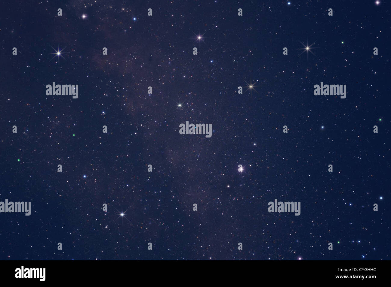 Stars in the night sky Stock Photo
