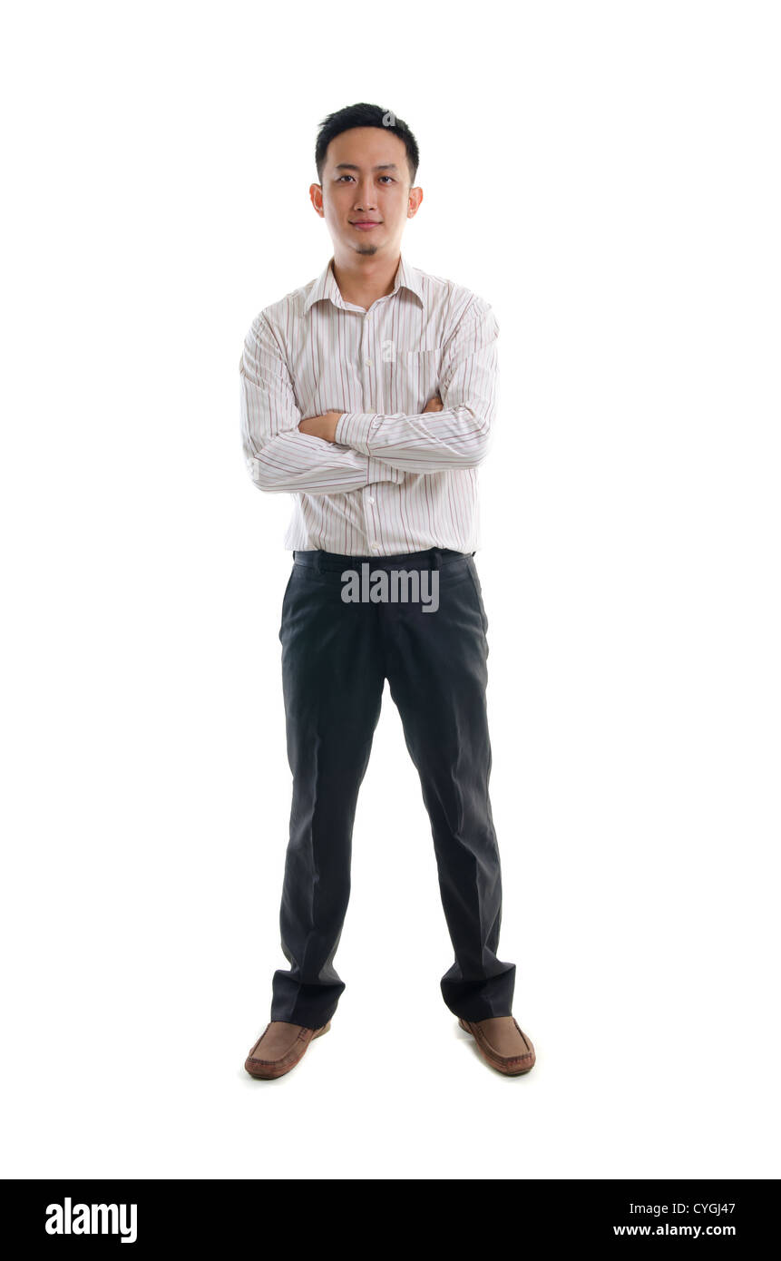 asian business man full body isolated on white Stock Photo - Alamy