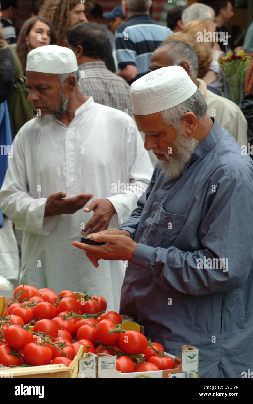 People buying fruit at the market, Stock Photo