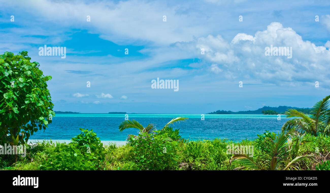 Tropical desert islands landscape Stock Photo