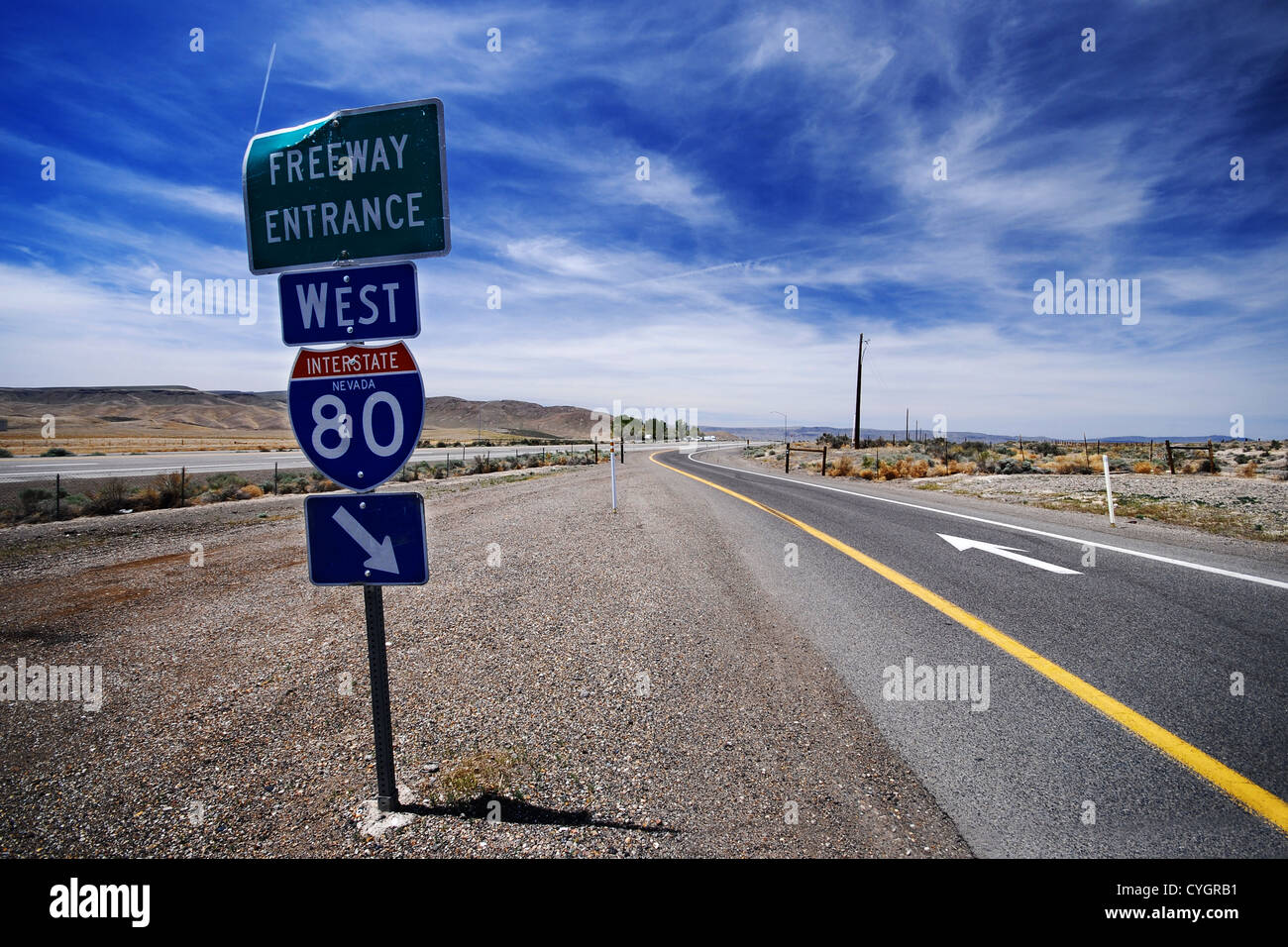 Freeway entrance sign hi-res stock photography and images - Alamy