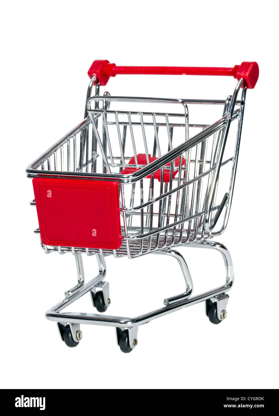 Empty shopping cart isolated on white background Stock Photo - Alamy