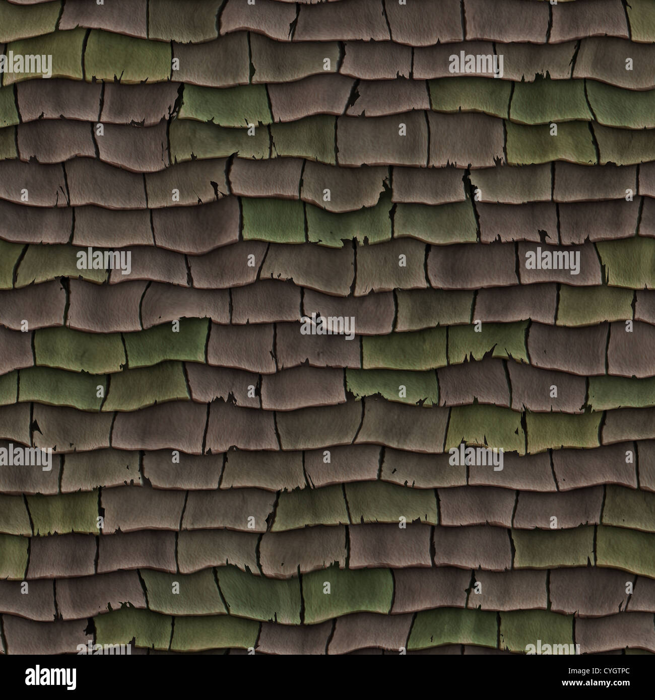 High quality seamless old roof shingles background Stock Photo
