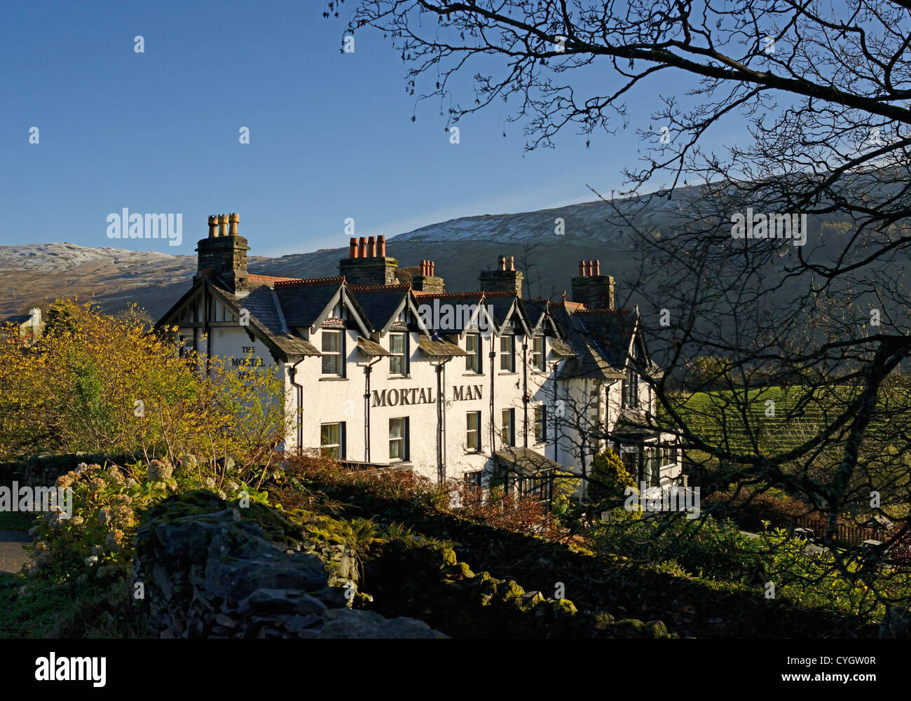 The Mortal Man Inn. Troutbeck, Lake District National Park, Cumbria