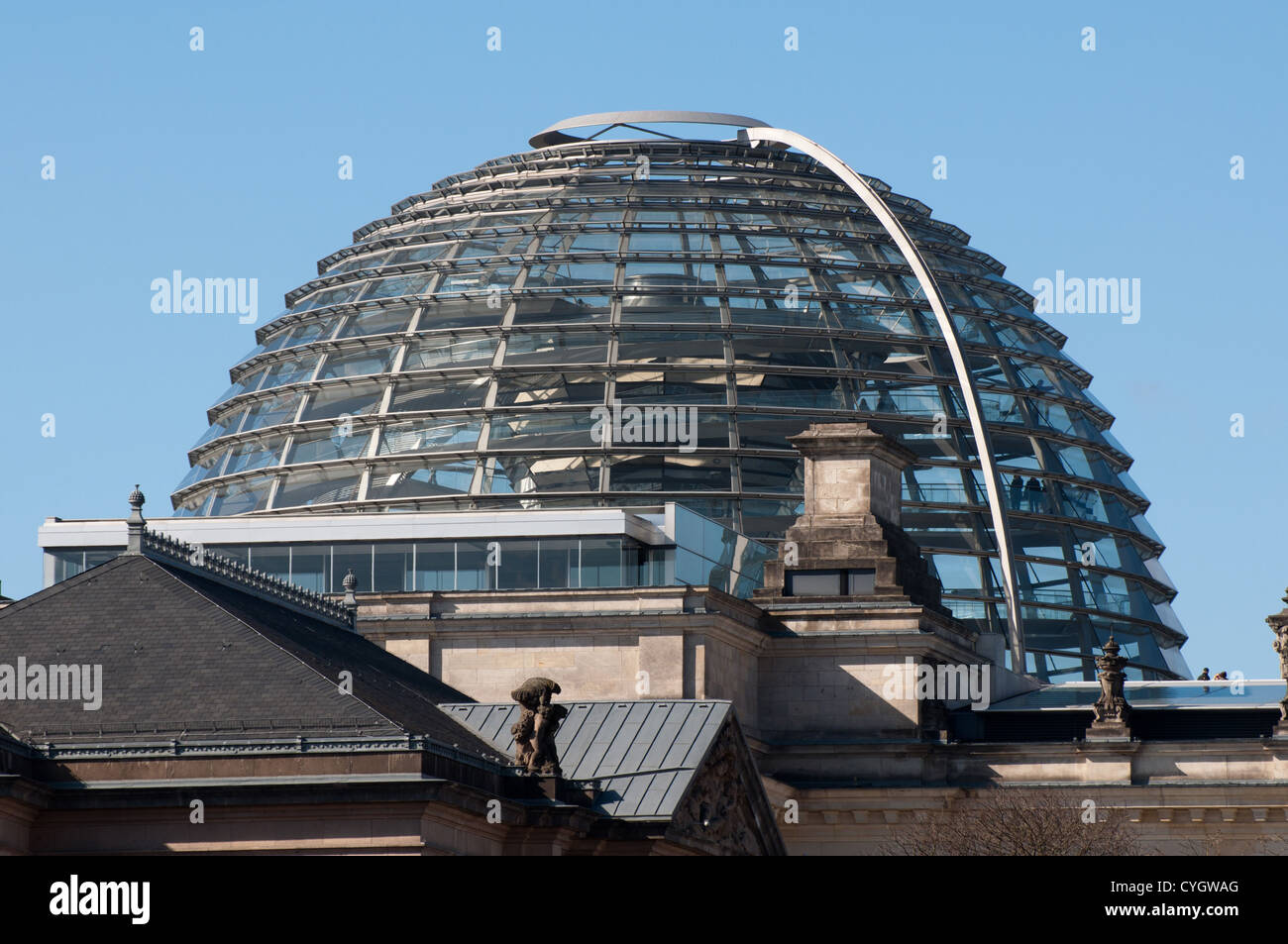 Dome on top of the Reichstag building in Berlin, Germany Stock Photo