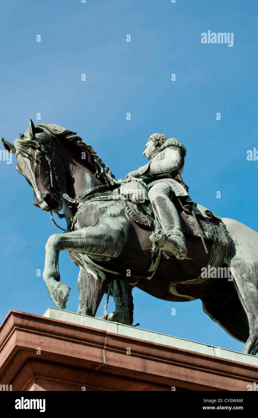 Statue of king Carl Johan Oslo, Norway Stock Photo
