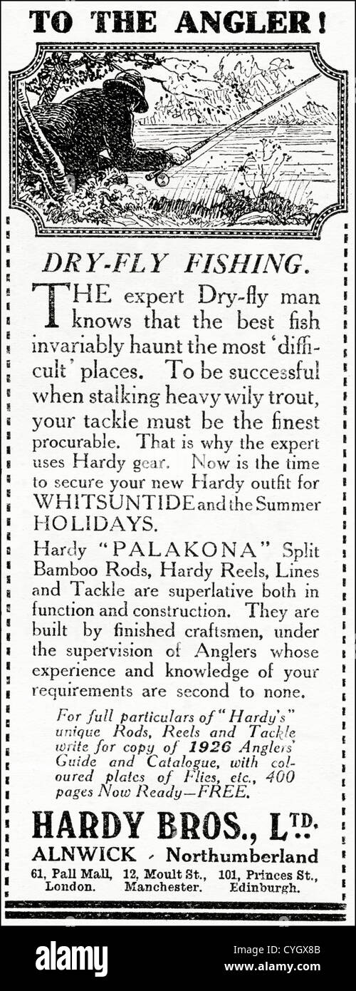 Advert Hardy Rods Hardy fishing tackle advert hi-res stock photography and images - Alamy