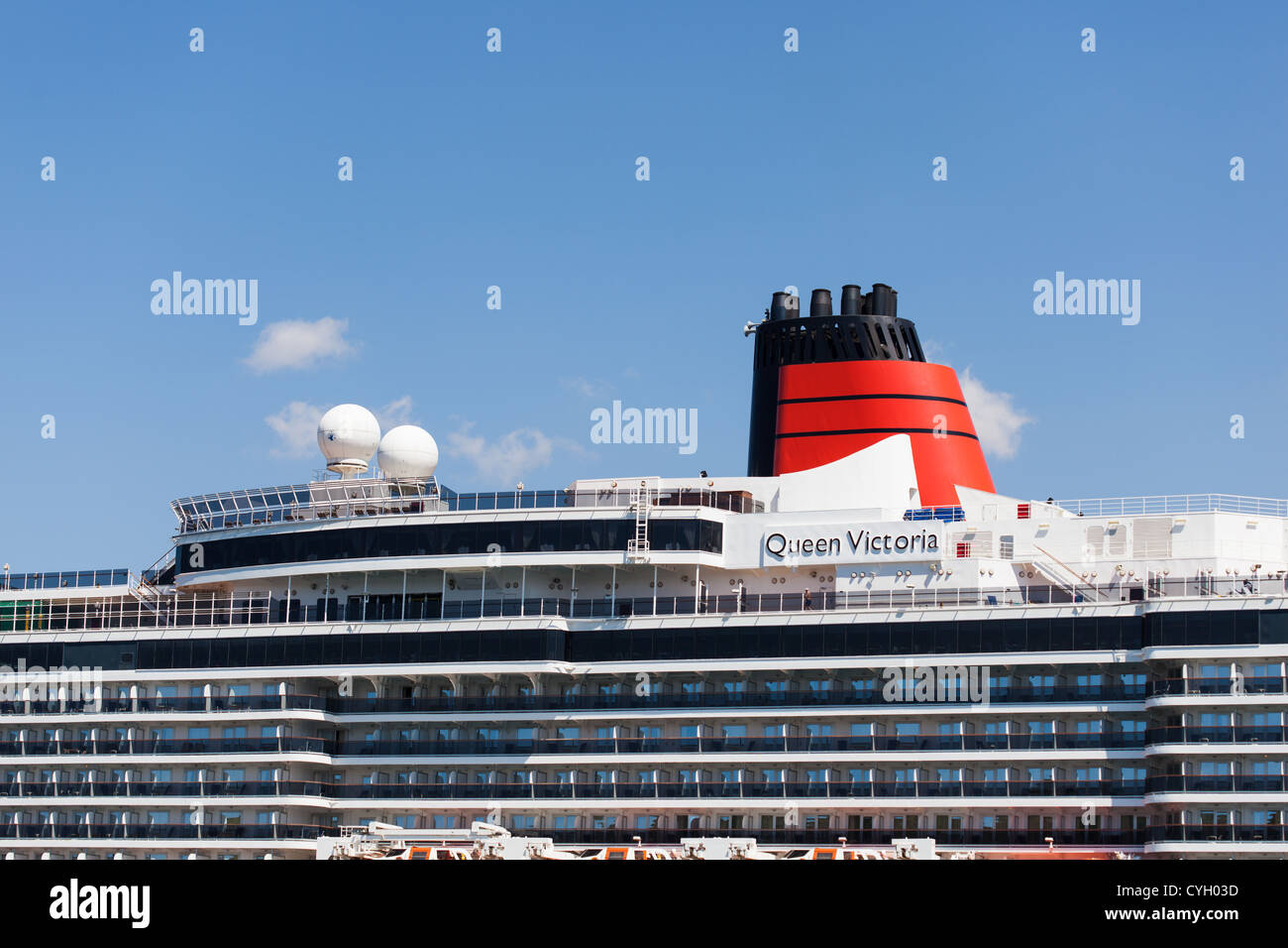 Cunard liner Queen Victoria berthed at Argostoli Cephalonia Greece