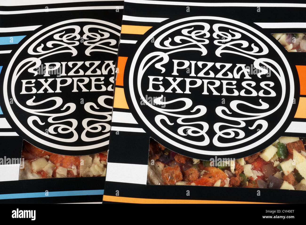 Pizza Express pizzas Stock Photo