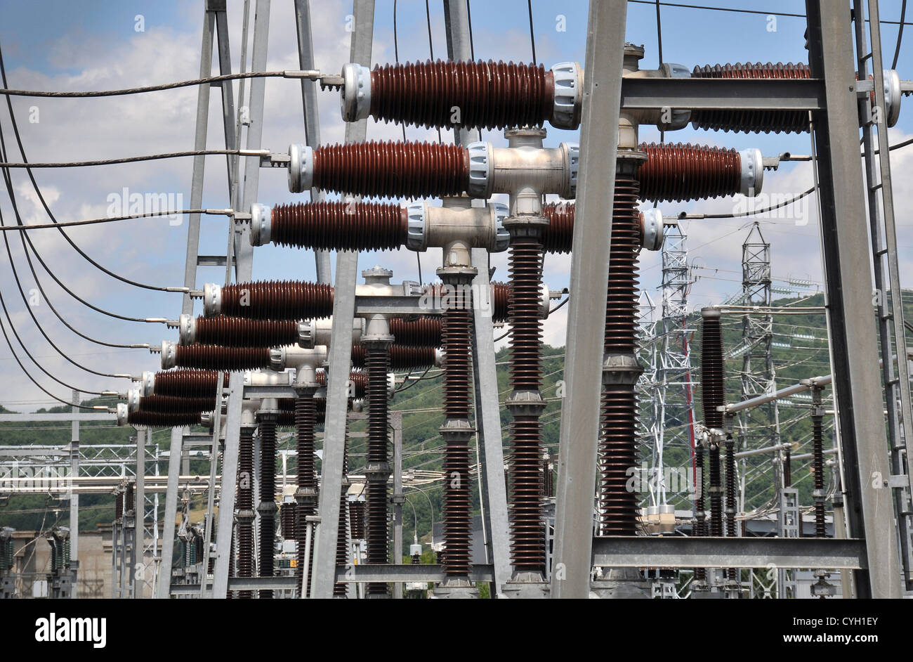 electric power station Auvergne France Stock Photo Alamy
