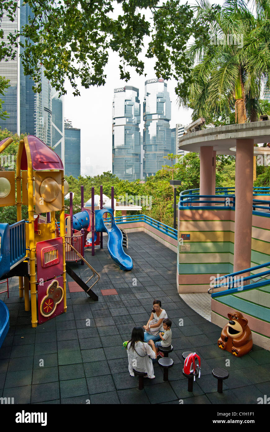 Children's Playground, Hong Kong Park Stock Photo Alamy
