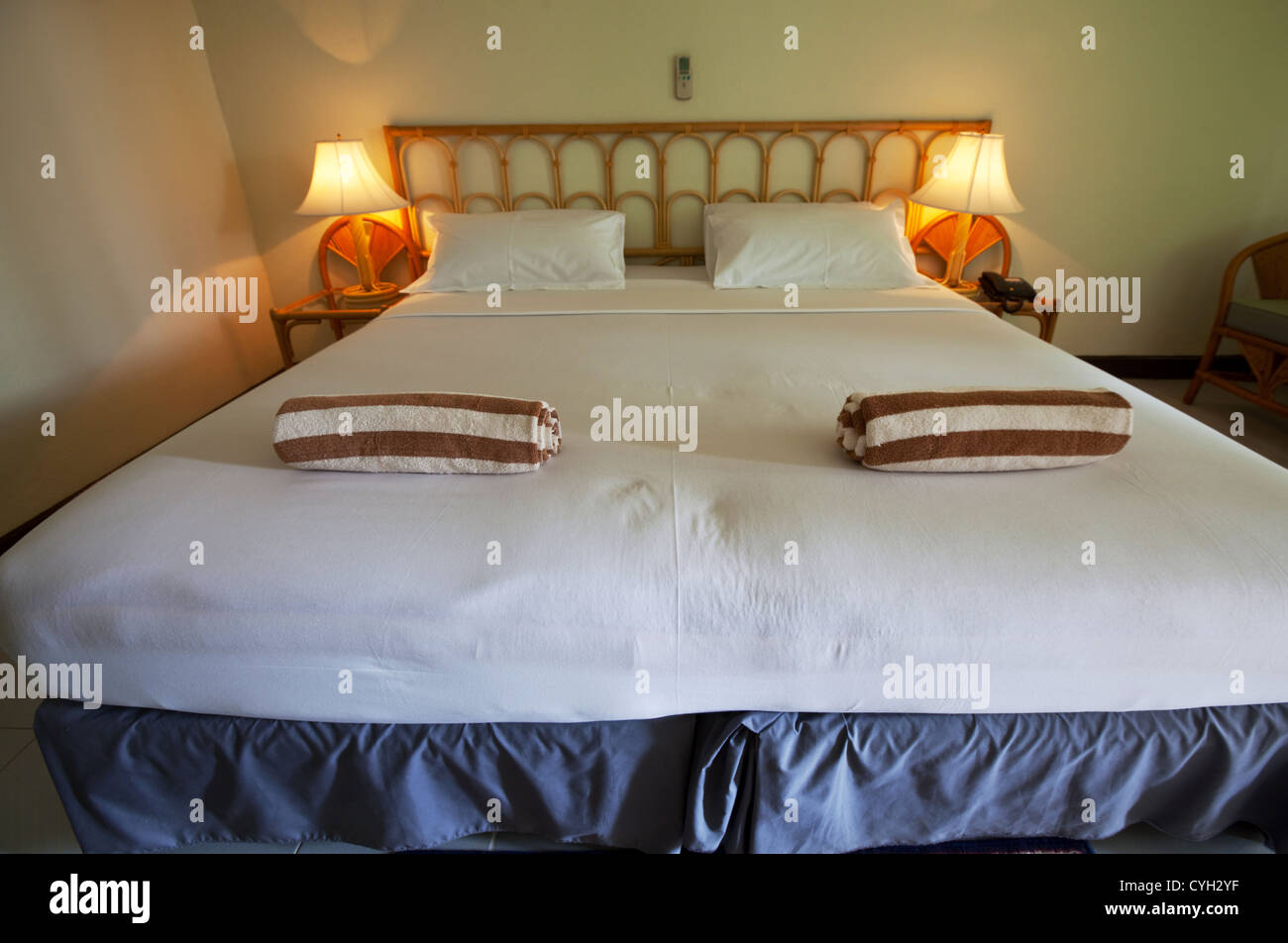 bedroom on resort Stock Photo