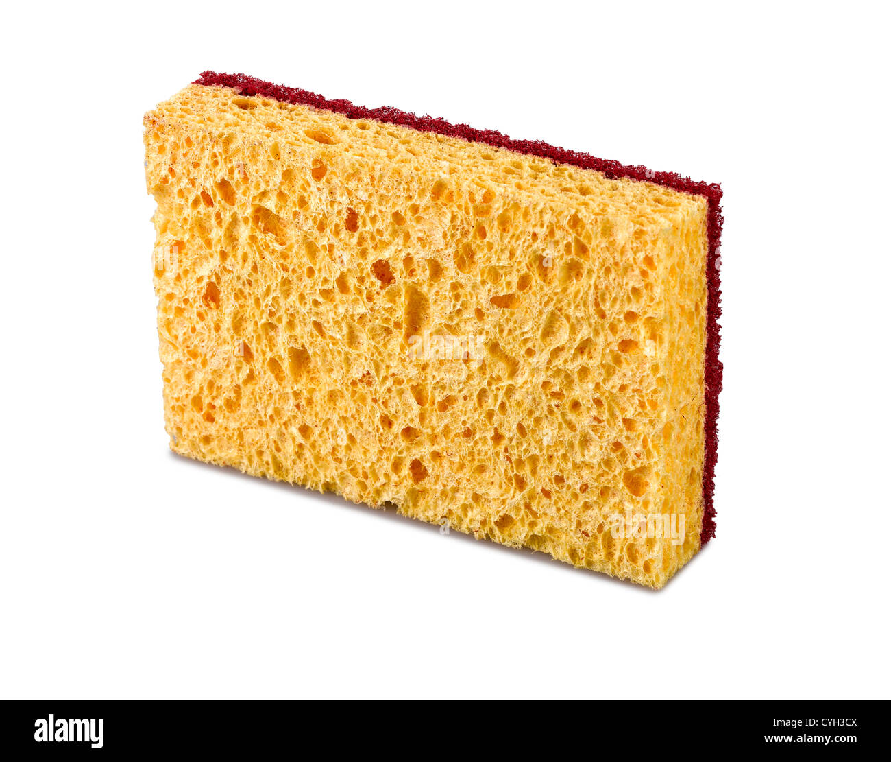 A kitchen sponge isolated on the white background Stock Photo