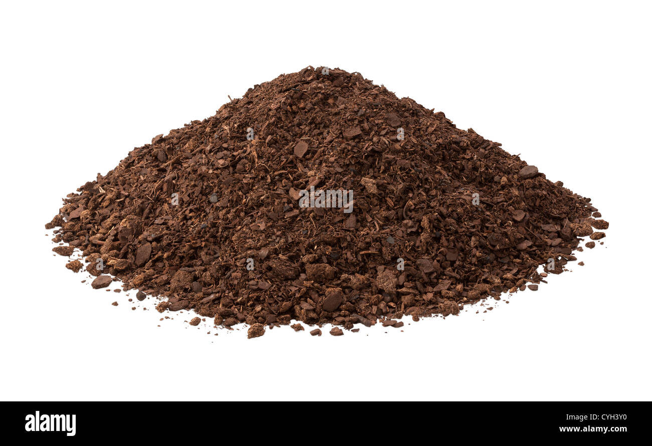 Potting Soil Isolated on a white background Stock Photo