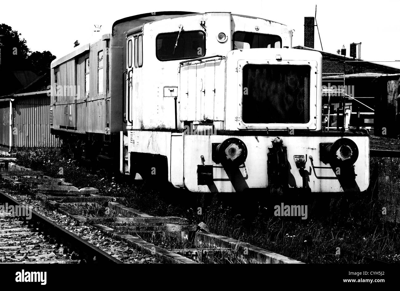 Old steam locomotive Stock Photo