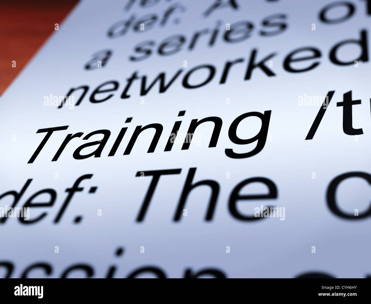 Training Definition Closeup Shows Education Instruction Or Coaching