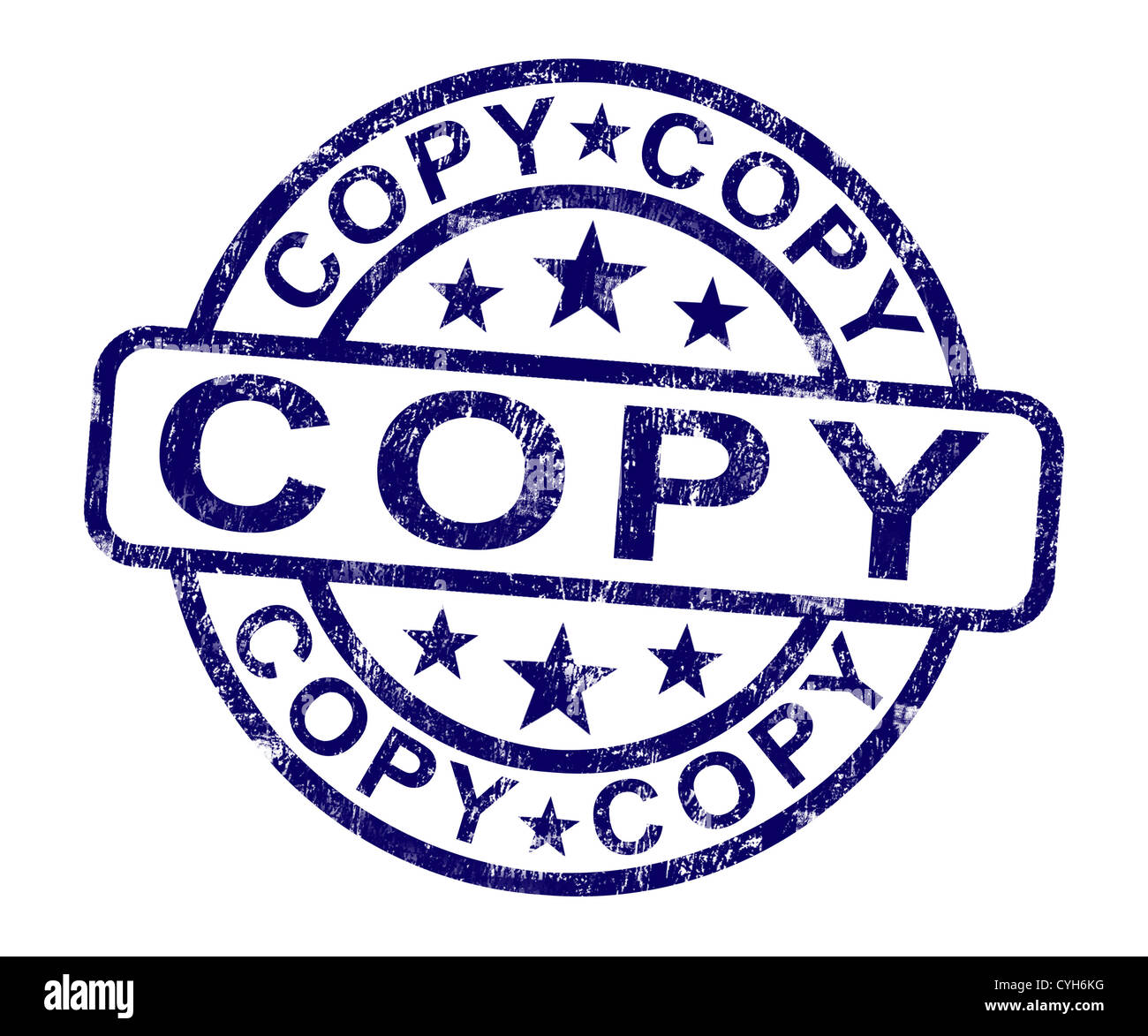 Copy Stamp Shows Duplicate Replicate Or Reproduction Stock Photo