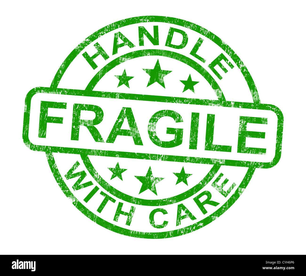 Fragile Handle With Care Stamp Showing Breakable Products Stock Photo Alamy