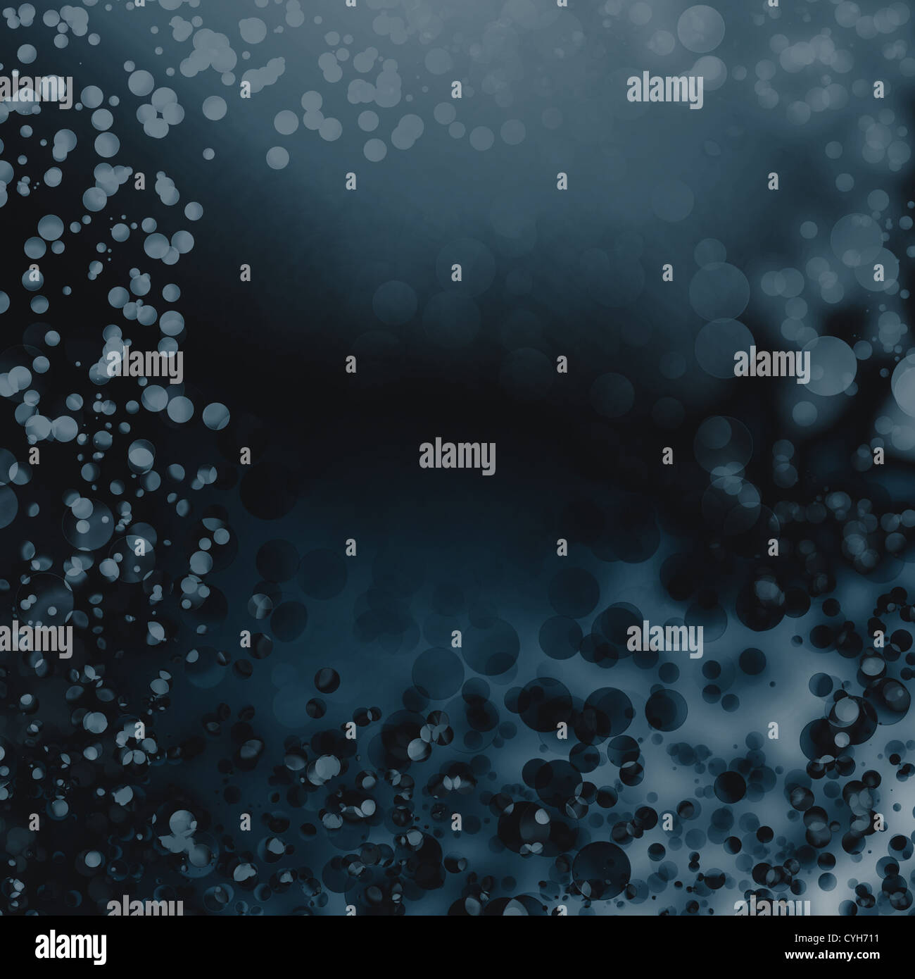 dark blue abstract background with circle bokeh Stock Photo - Alamy