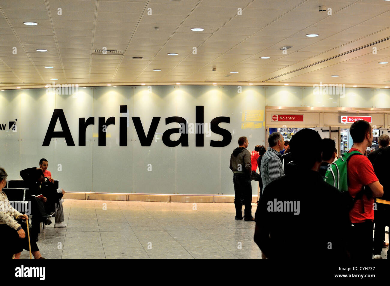 Arrivals hall at Terminal Three Heathrow airport  London Stock Photo