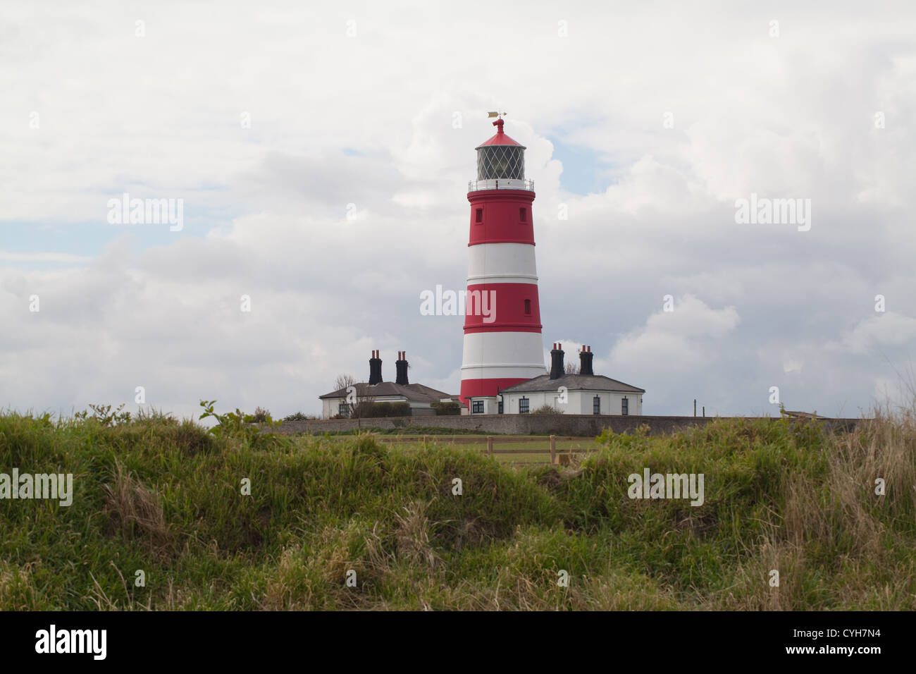 Happisburgh Lighthouse, Norfolk. East Anglia. England. UK. April. Stock Photo