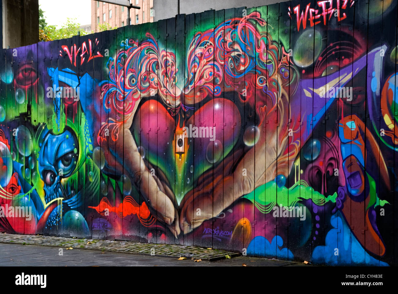 see no evil street art project nelson street bristol england Stock