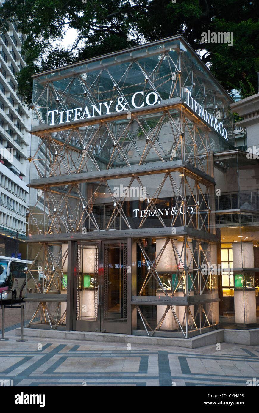Tiffany & Co, 1881 Heritage, part of the Redevelopment of the old Hong Kong Marine Police Headquarters, Kowloon, Hong Kong, Stock Photo