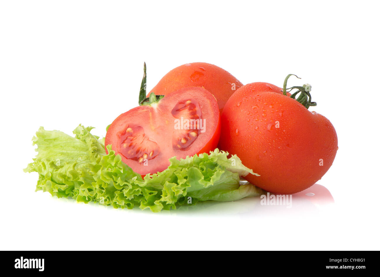 Red tomatoes isolated on white background Stock Photo - Alamy