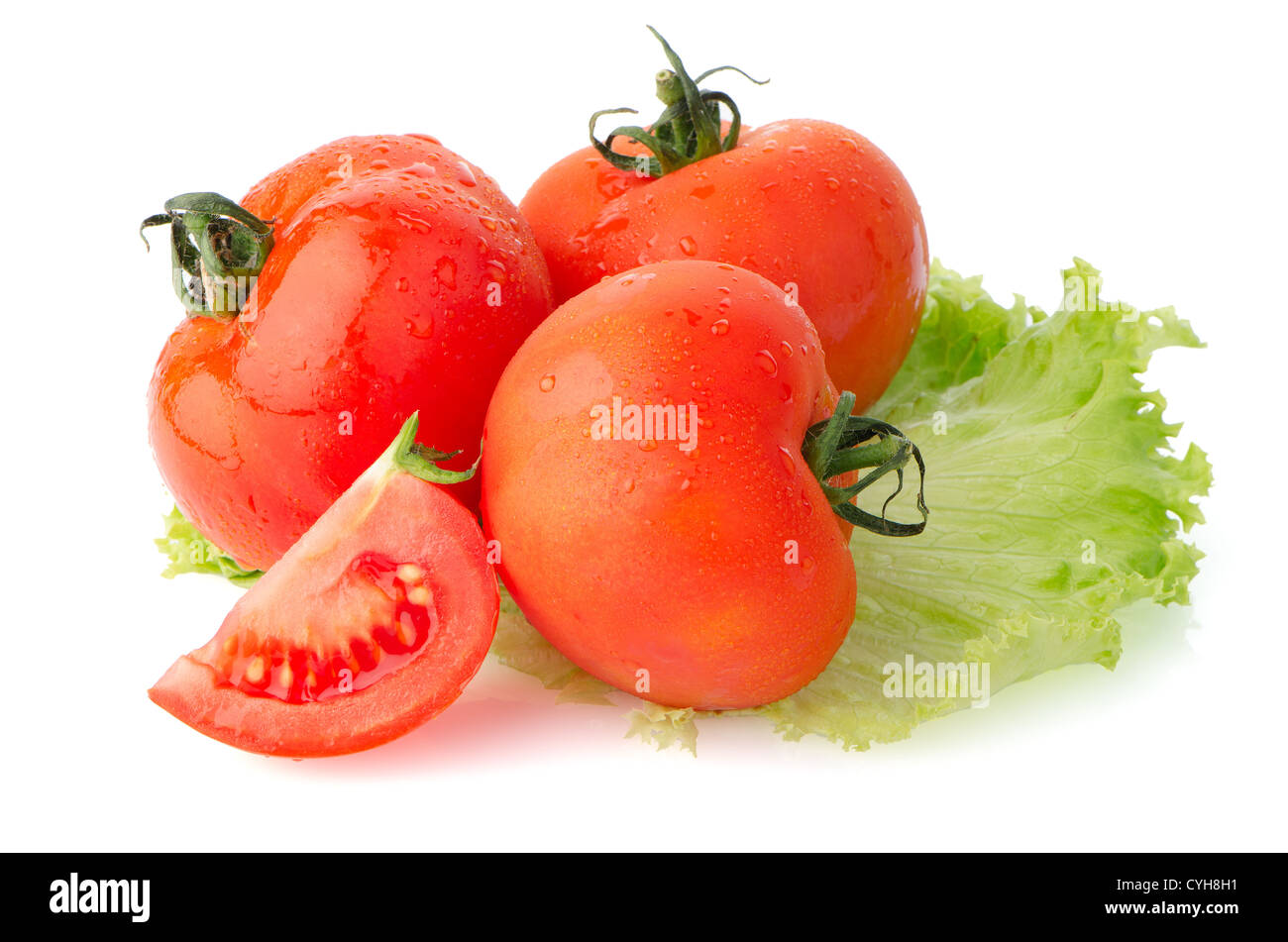 Red tomatoes isolated on white background Stock Photo - Alamy