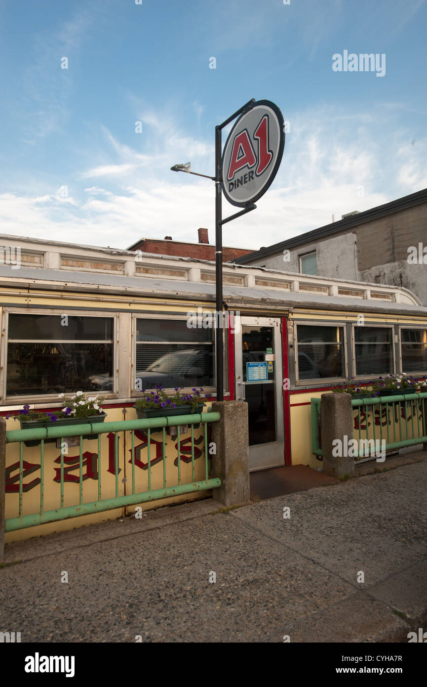 Roadside diner in Maine Stock Photo