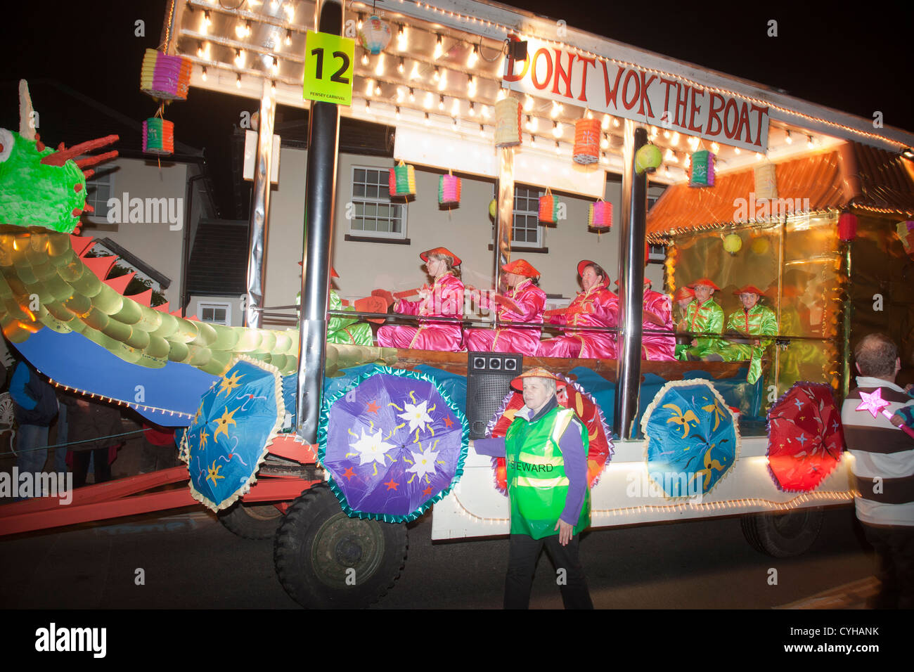 Float at the Pewsey Carnival Procession Stock Photo Alamy