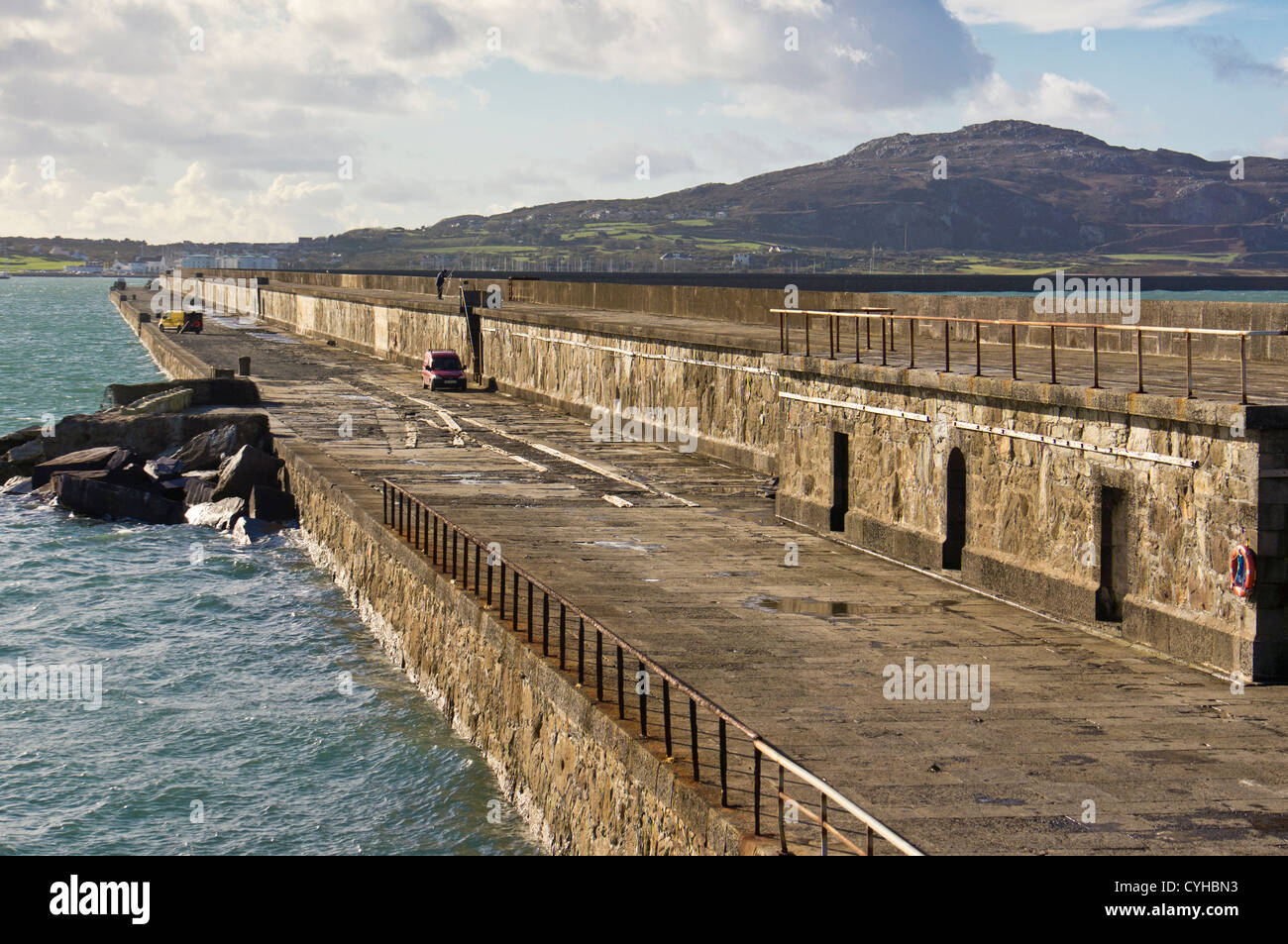 Holyhead breakwater Holyhead Anglesey North Wales Uk Stock Photo - Alamy