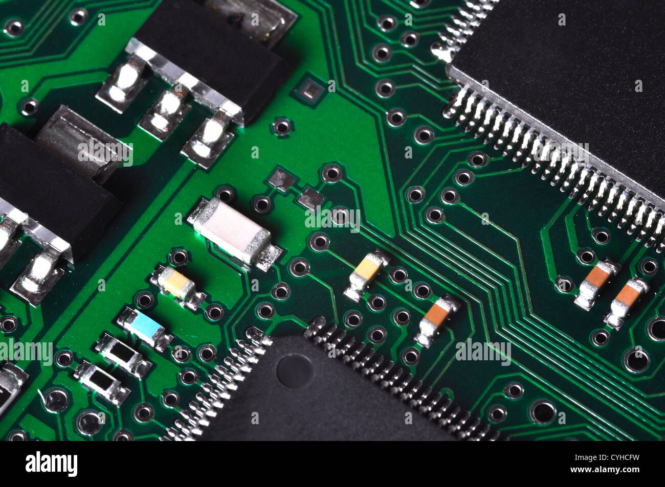 Close-up of a circuit board from a computer Stock Photo - Alamy