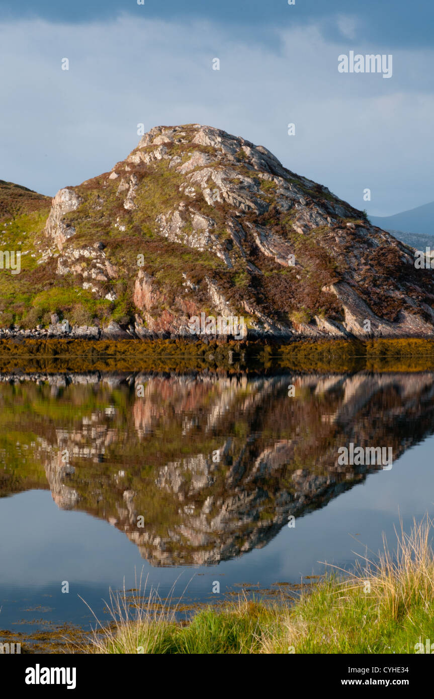 Reflections in Loch a' Chadh-fi Stock Photo