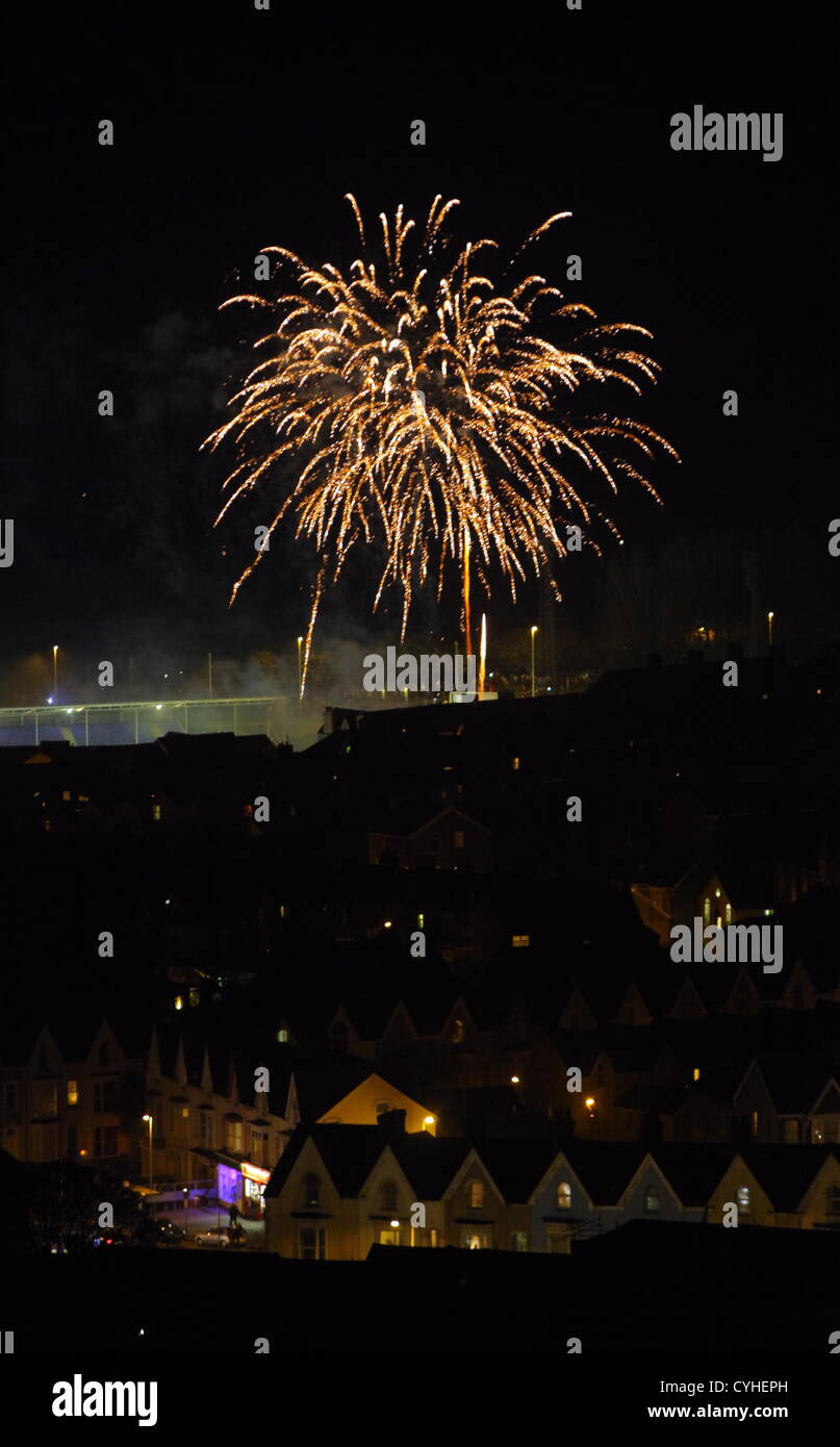 Monday 05 November 2012 Pictured A fireworks display at St Helen's