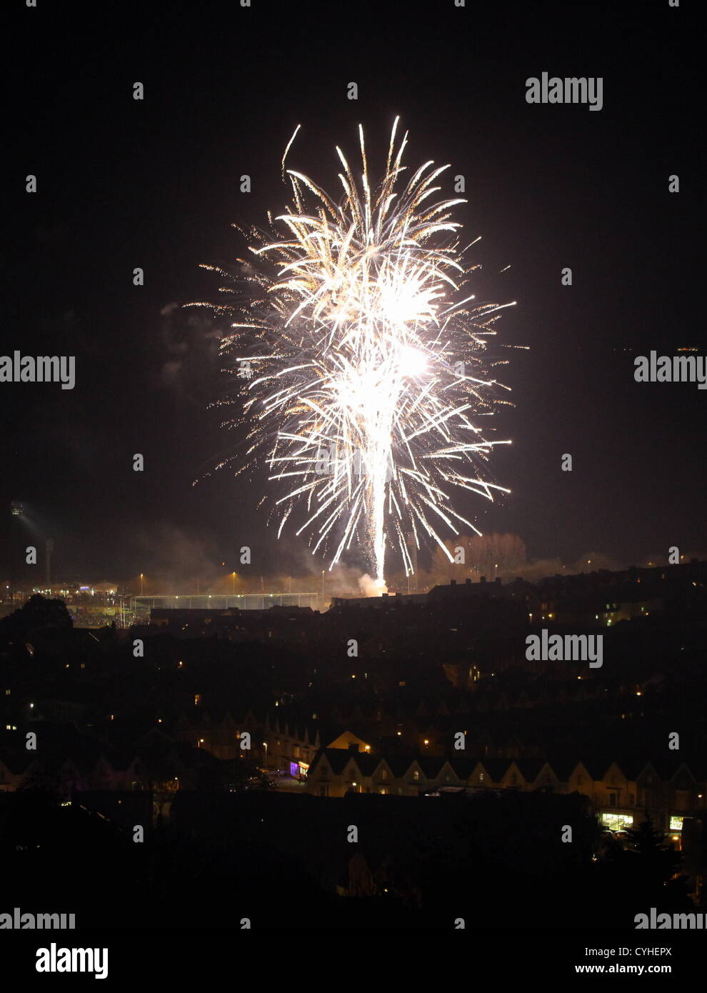Monday 05 November 2012 Pictured A fireworks display at St Helen's
