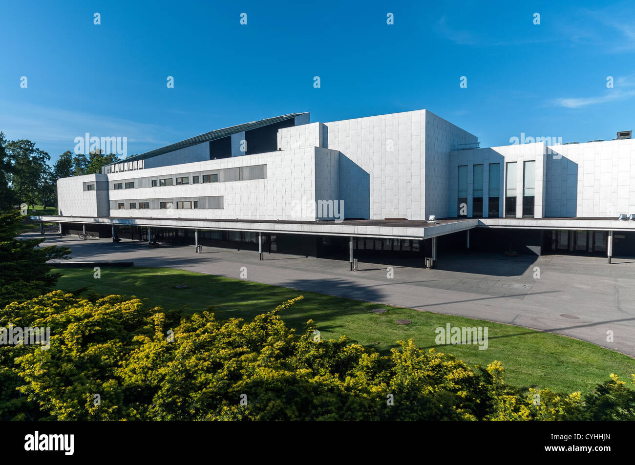 Finlandia Hall designed by the Finnish architect Alvar Aalto in Helsinki, Finland Stock Photo